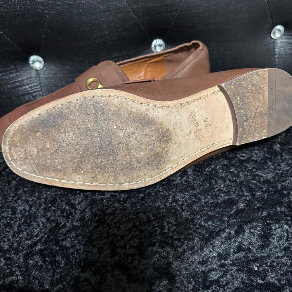 Coach Tan Leather‎ Slip-On Shoes - Picture 4 of 4